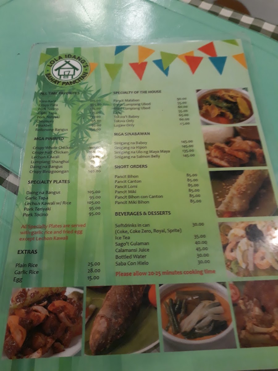 Lola Idang's Bahay Pancitan Photo Menu 3