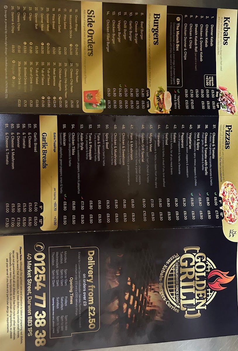 Golden Grill Photo Menu 3