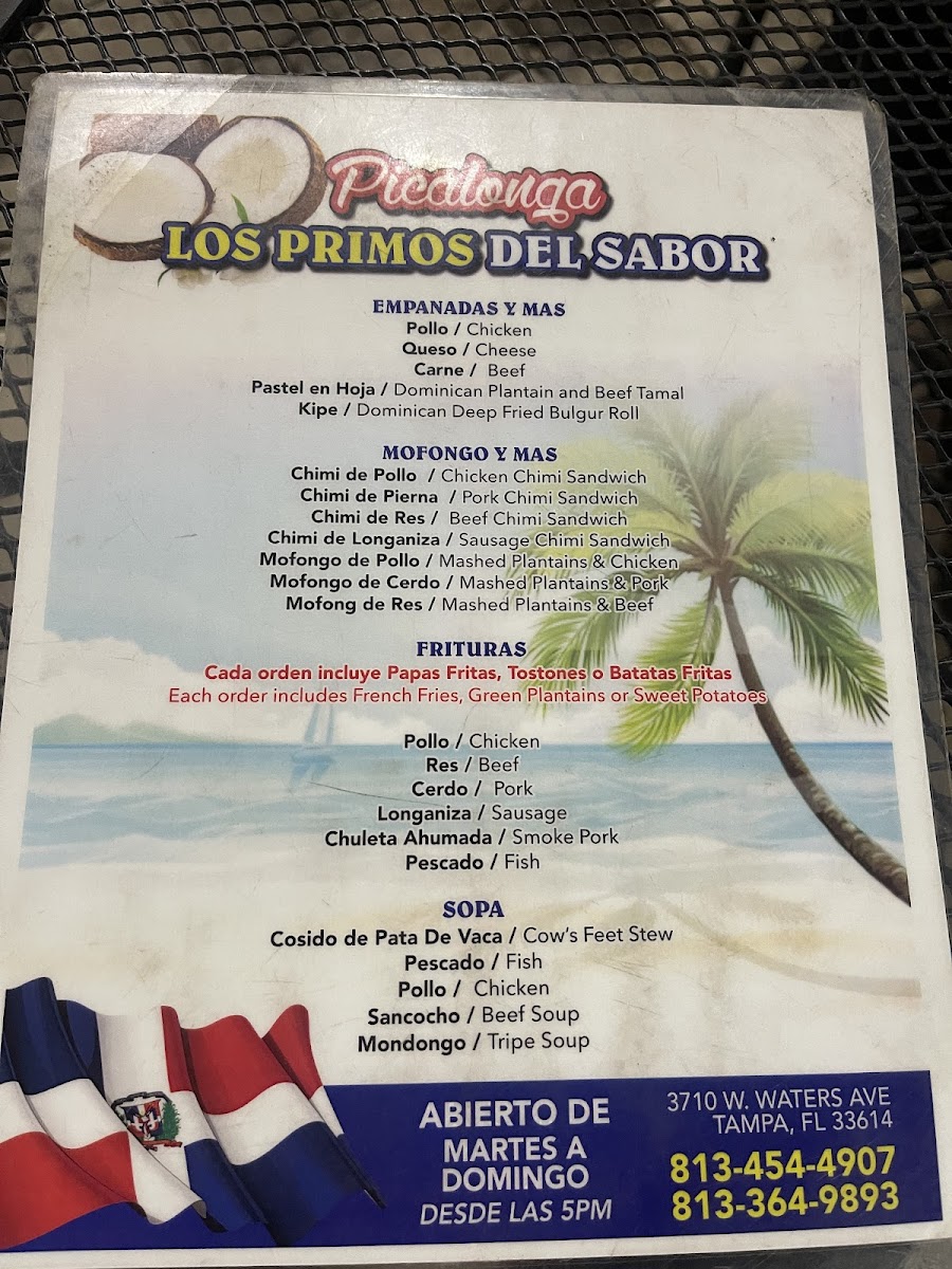 Los primos del sabor 809 Photo Menu 1