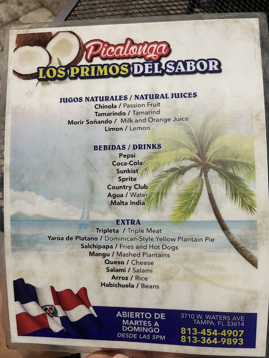 Los primos del sabor 809 Photo Menu 2