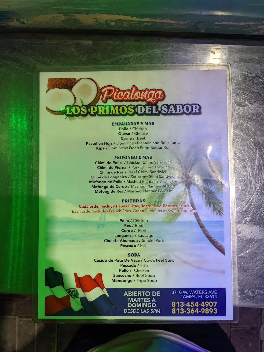 Los primos del sabor 809 Photo Menu 3