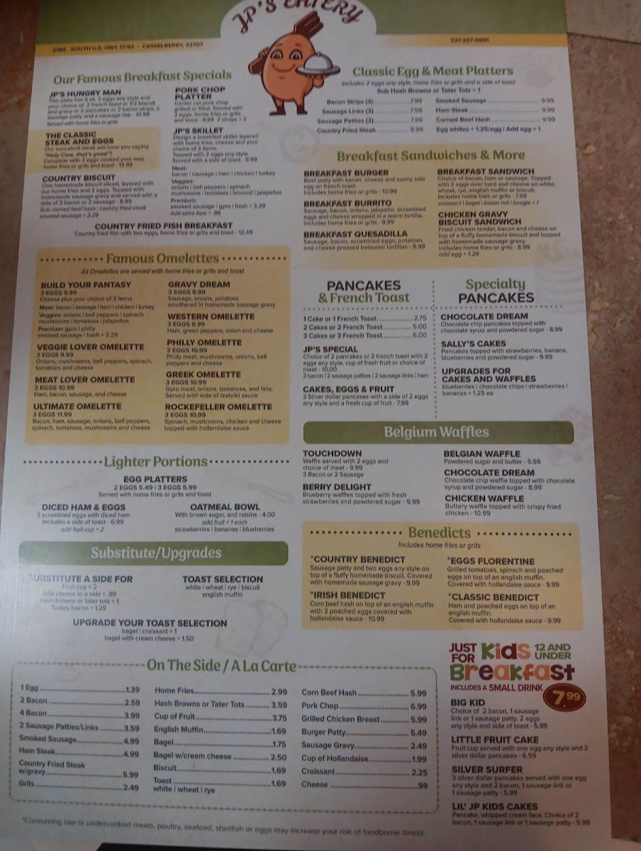 JP's Eatery Photo Menu 3