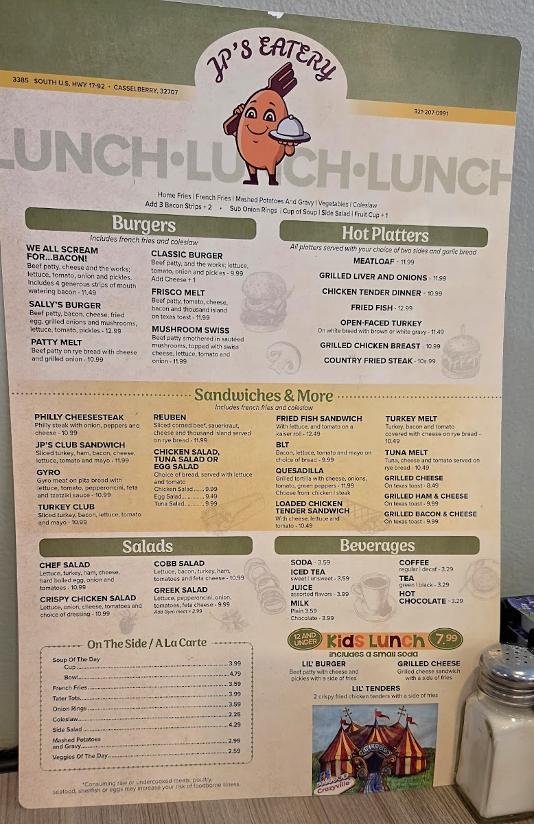 JP's Eatery Photo Menu 5