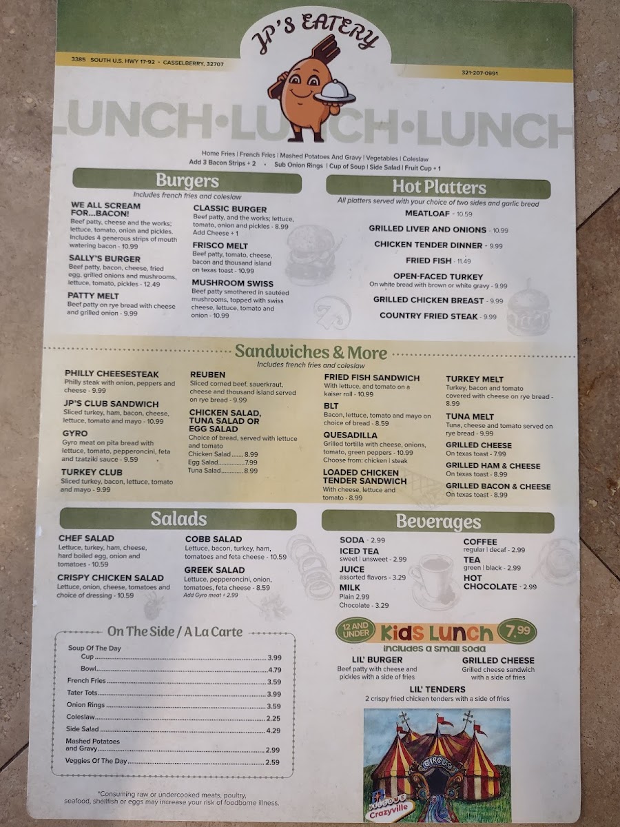 JP's Eatery Photo Menu 9