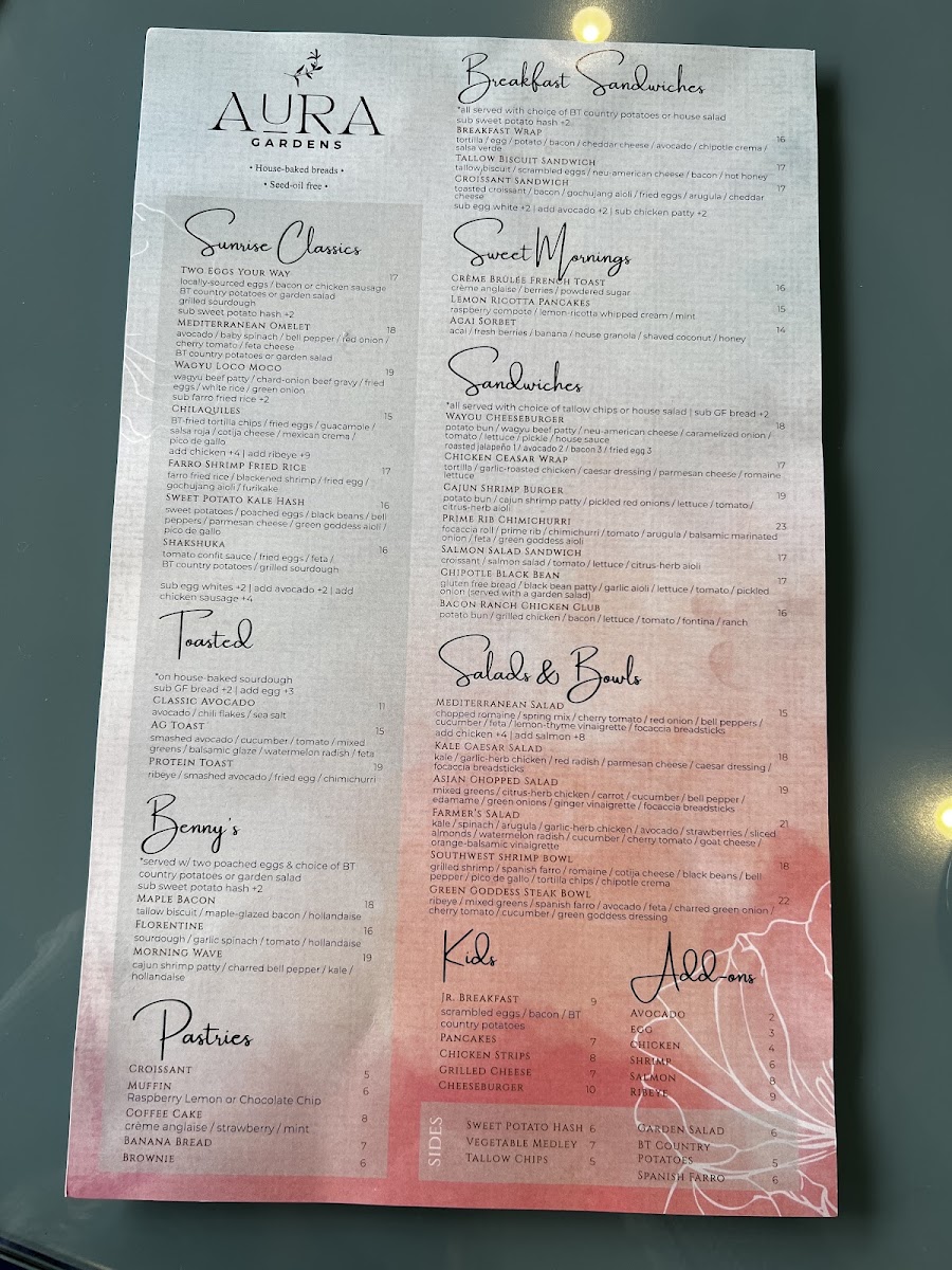 Aura Gardens Photo Menu 4