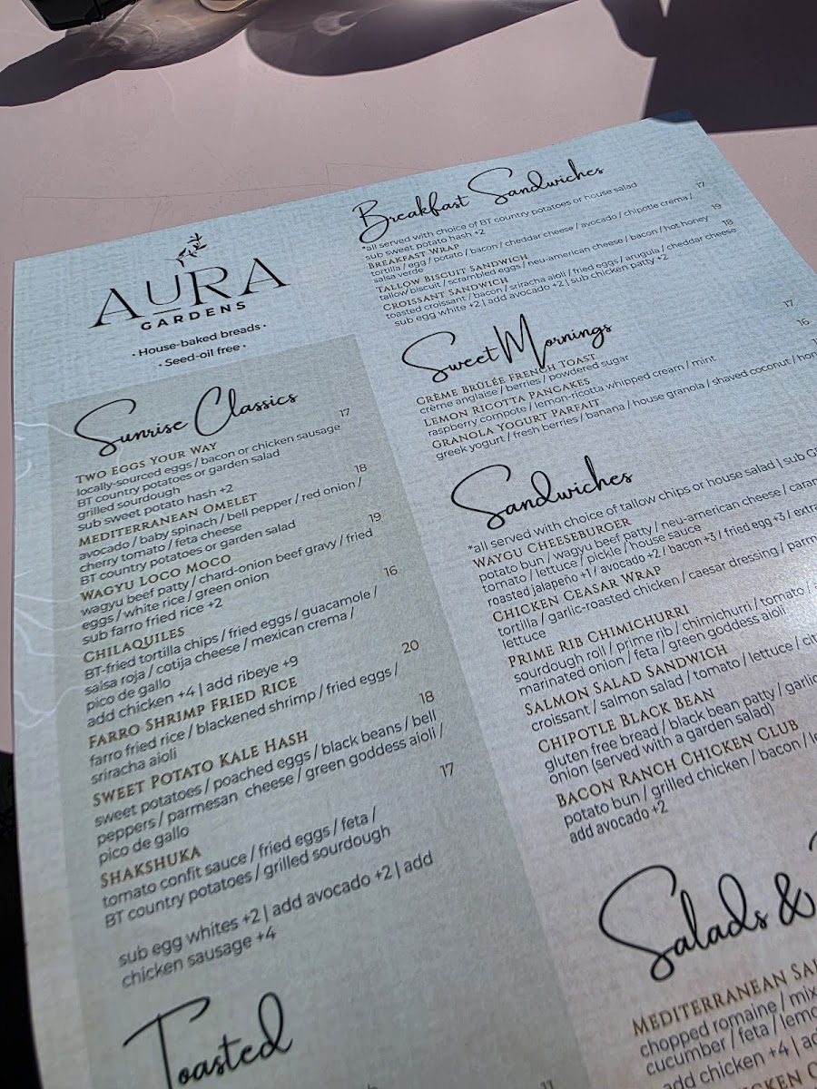 Aura Gardens Photo Menu 7