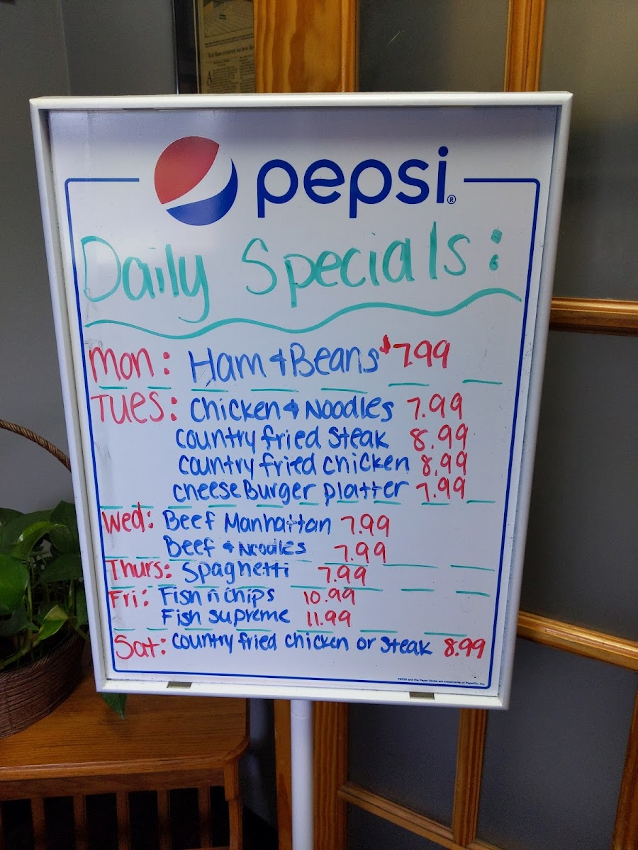 THE BUSH FAMILY RESTAURANT Photo Menu 1