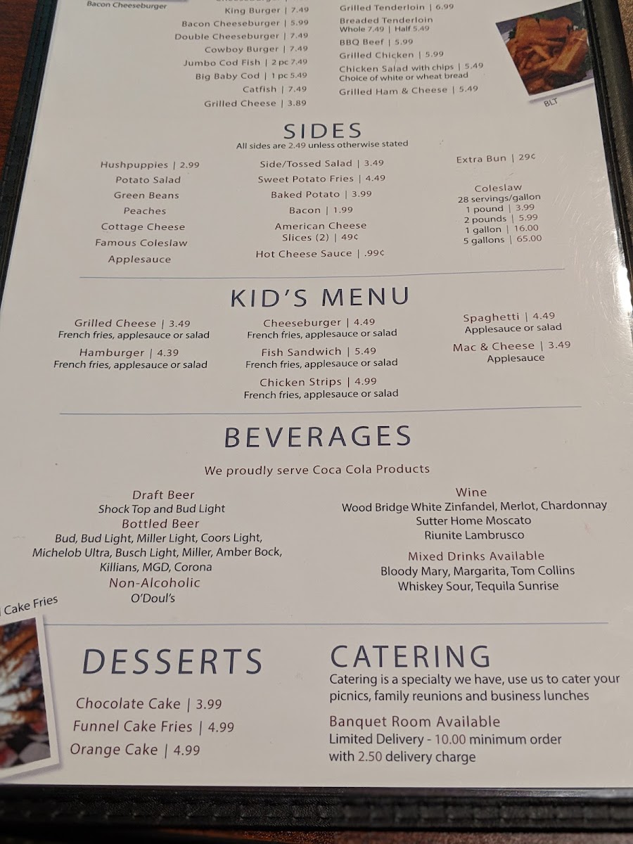 THE BUSH FAMILY RESTAURANT Photo Menu 3