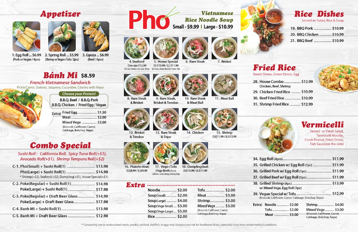 Pho 1945 & Poke Bowl Photo Menu 1