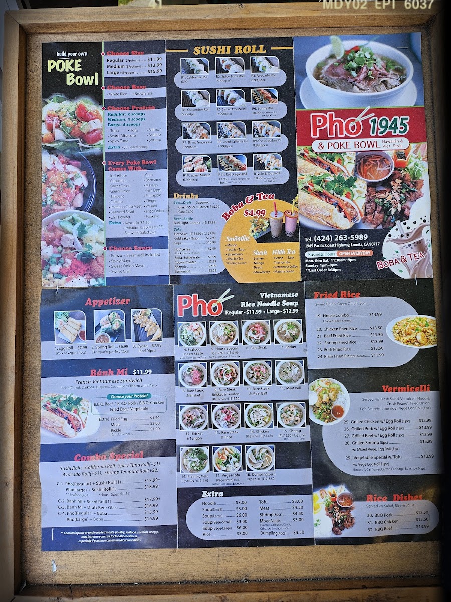 Pho 1945 & Poke Bowl Photo Menu 4