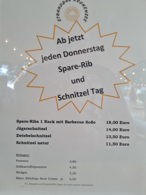 Strandbar Kronensee Photo Menu 10