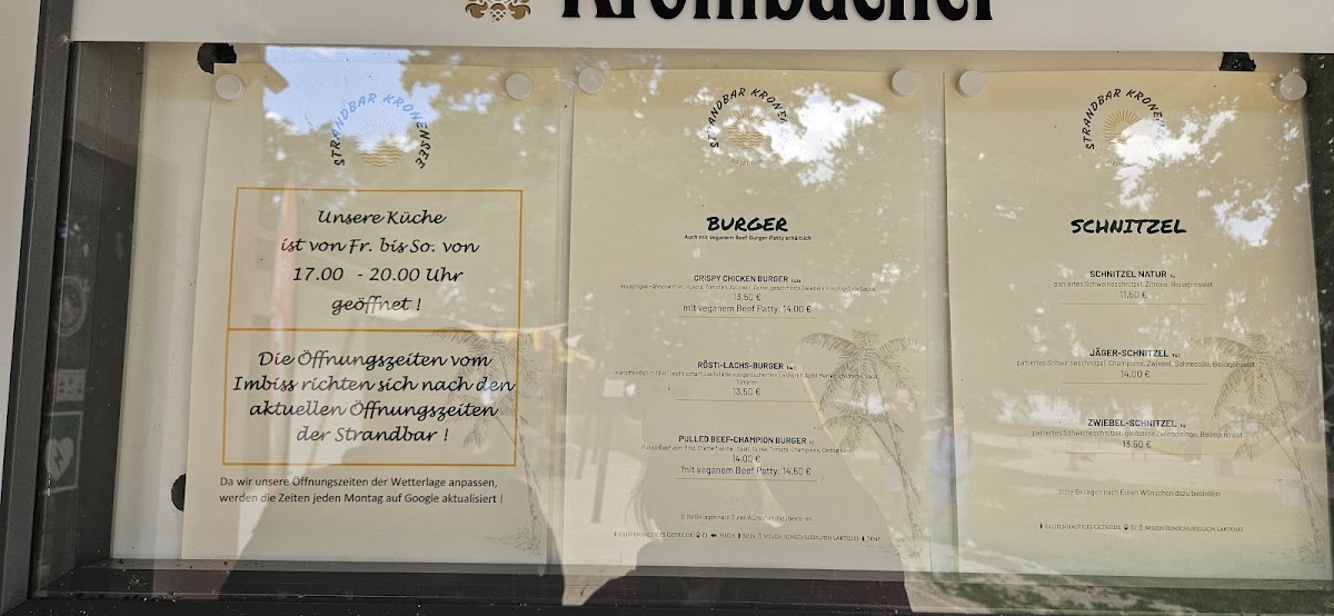 Strandbar Kronensee Photo Menu 9