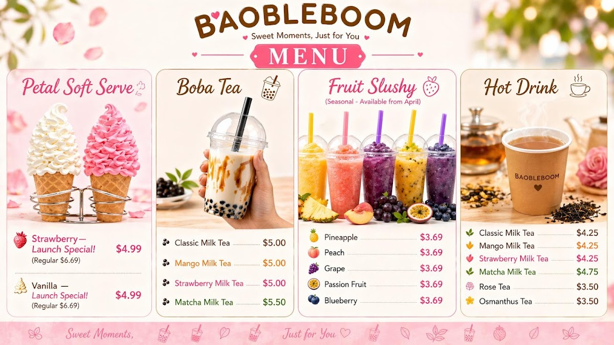BAOBLEBOOM Photo Menu 1