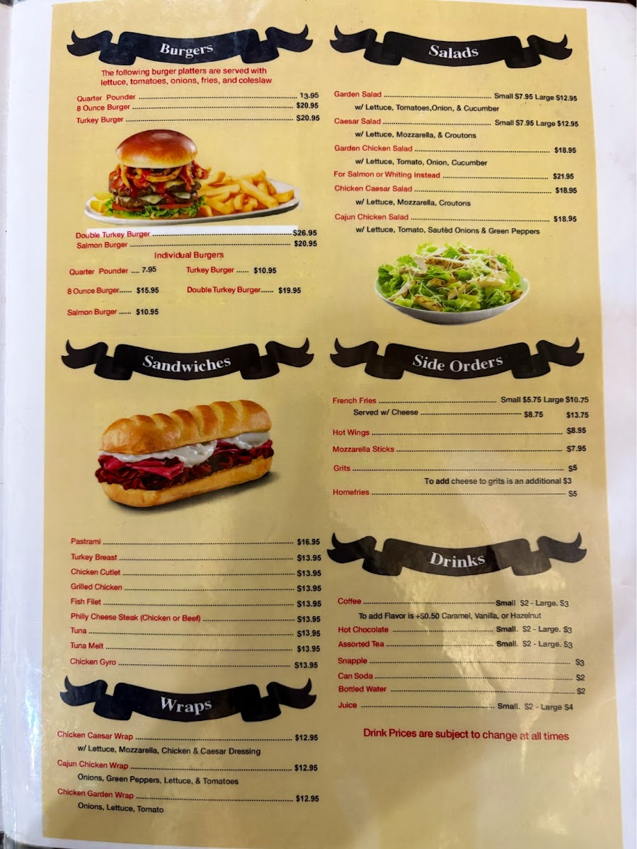 Country House Diner Photo Menu 1