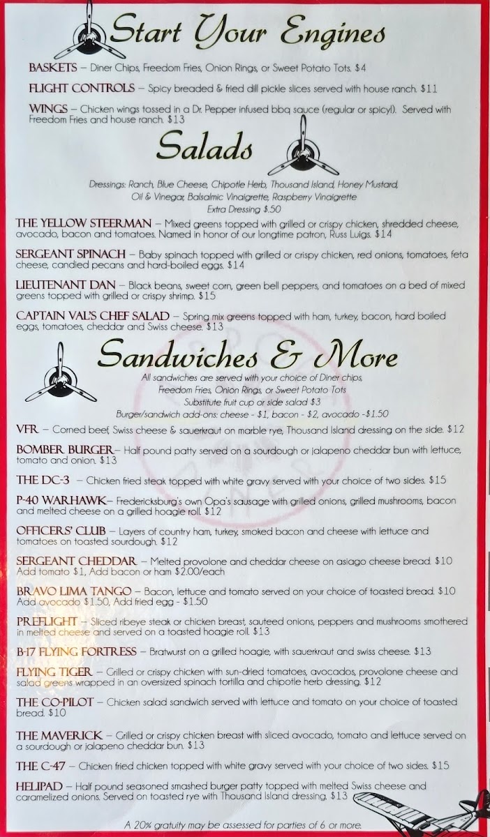 Airport Diner Photo Menu 3