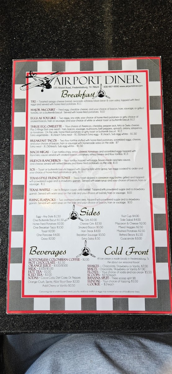 Airport Diner Photo Menu 5