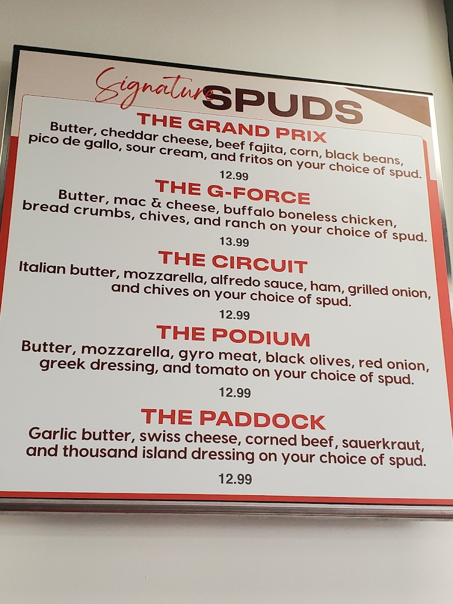 Spuds Potato Bar Photo Menu 2