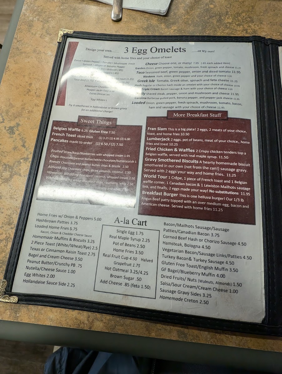 Fran's Restaurant Photo Menu 1