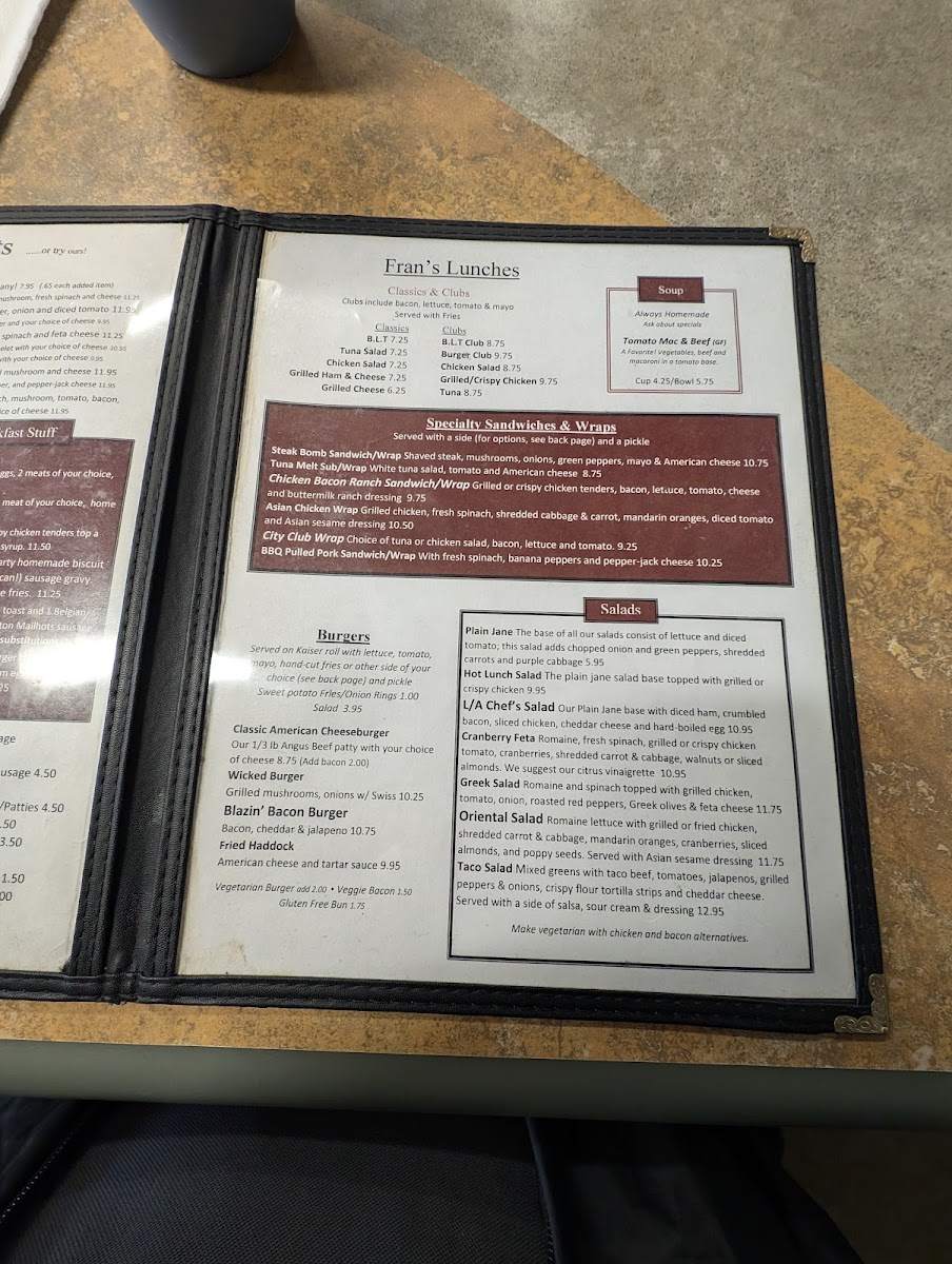 Fran's Restaurant Photo Menu 3