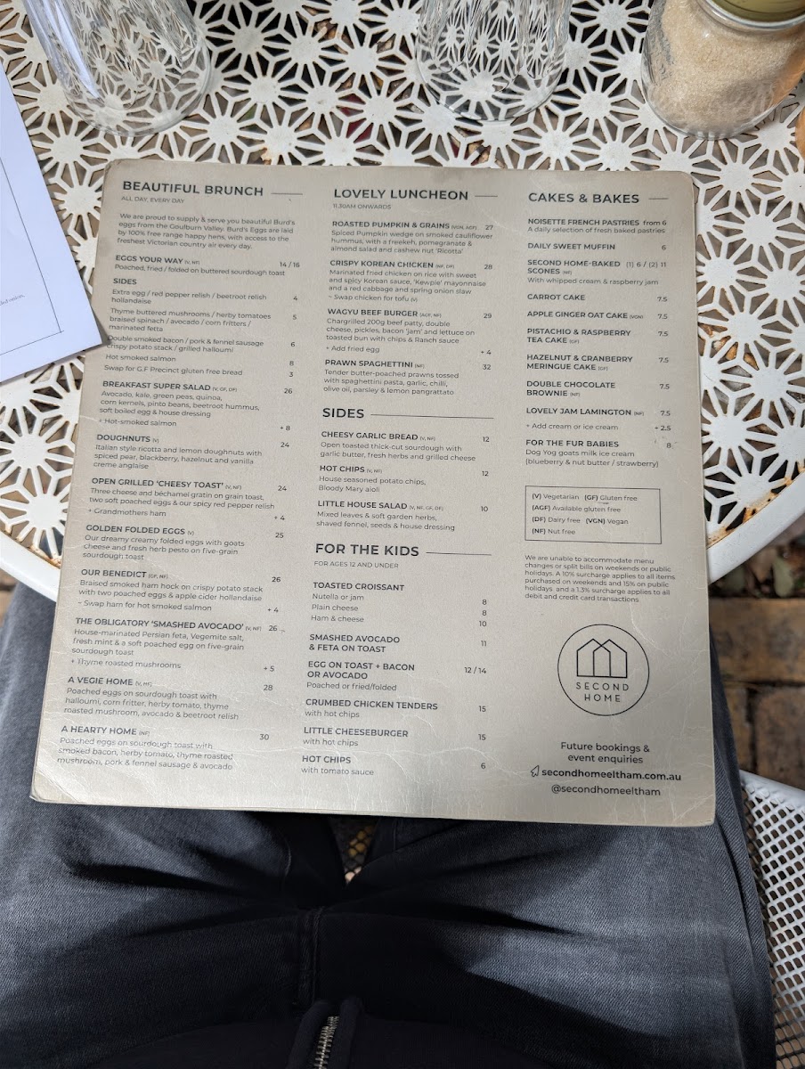 Second Home Photo Menu 1