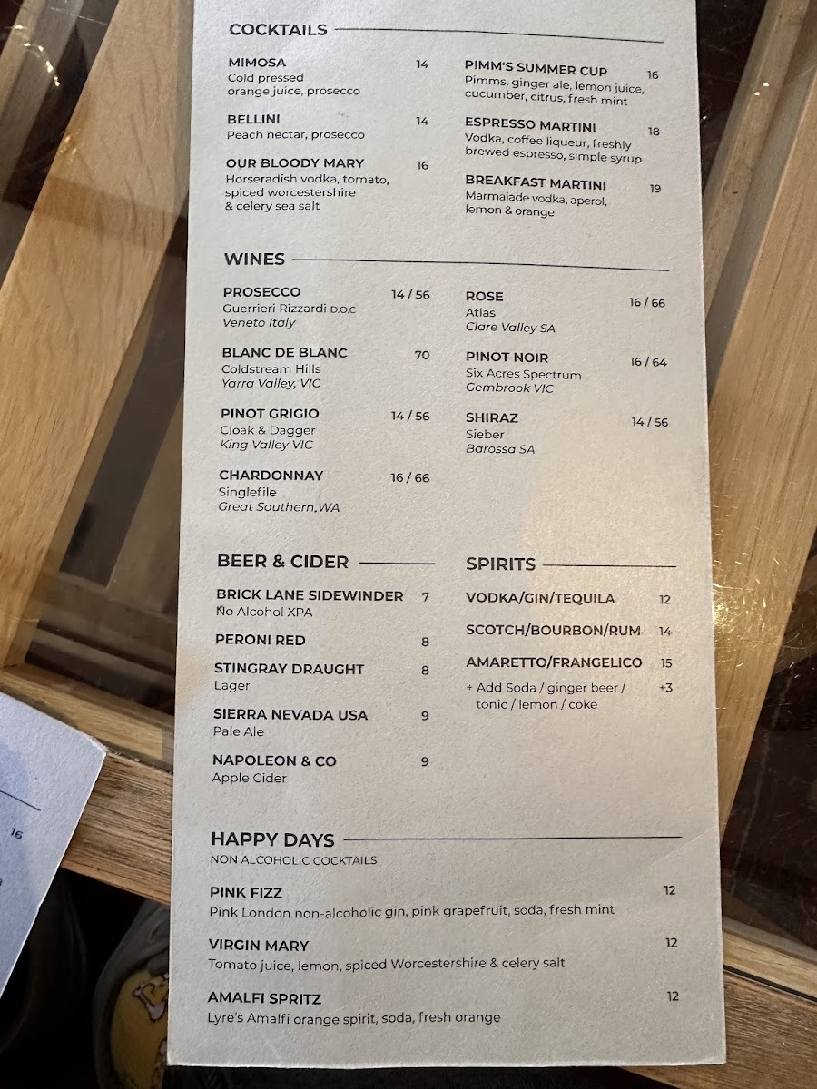 Second Home Photo Menu 5