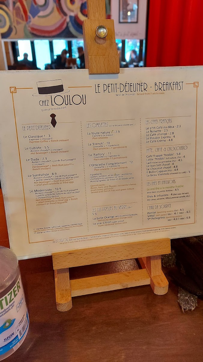 Chez Loulou Photo Menu 2