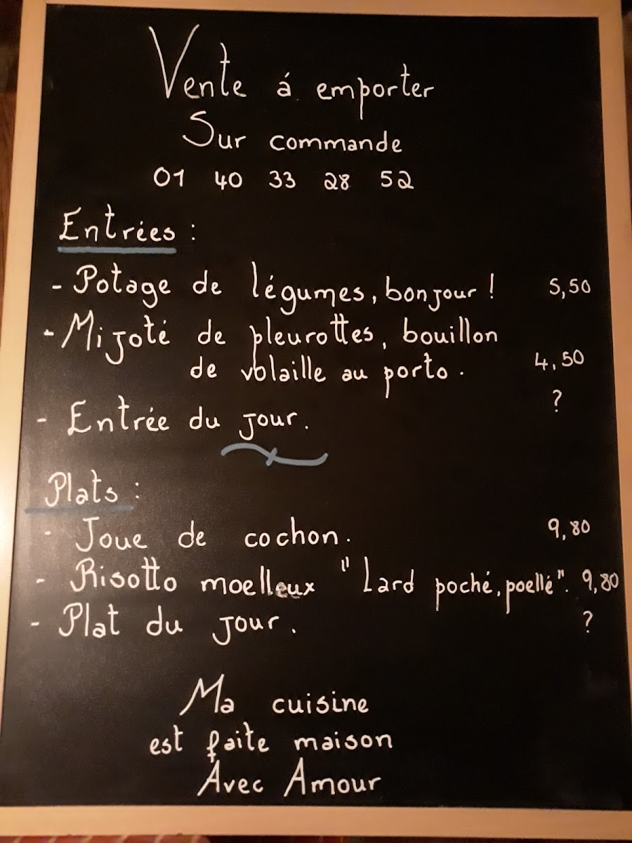 Chez Loulou Photo Menu 3
