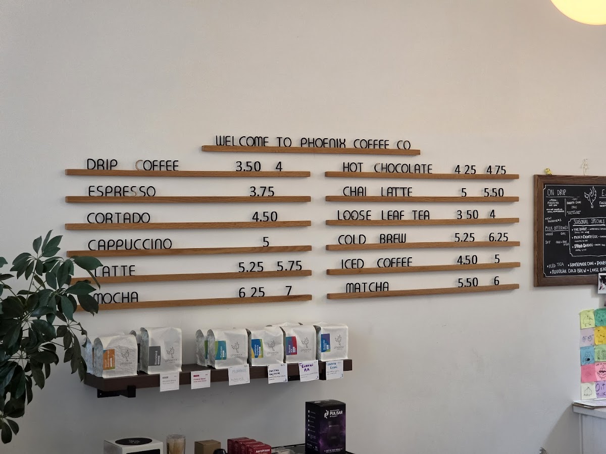 Phoenix Coffee Company Photo Menu 1