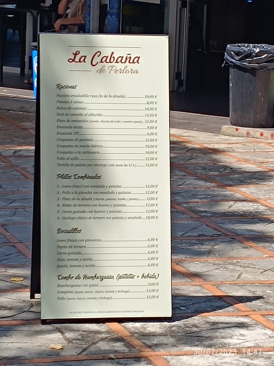 Cafetería La Cabaña Photo Menu 2