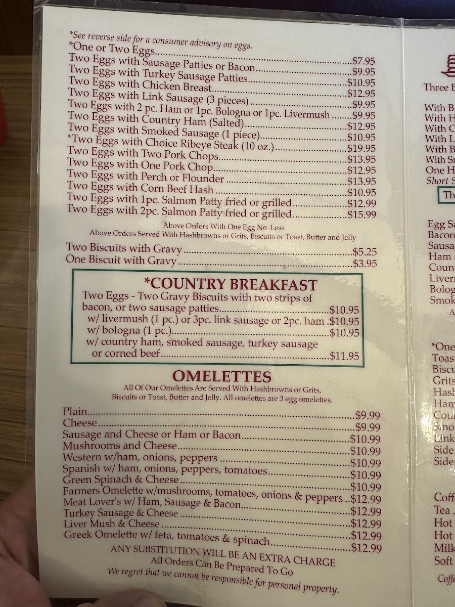 Dino's Family Restaurant Photo Menu 1