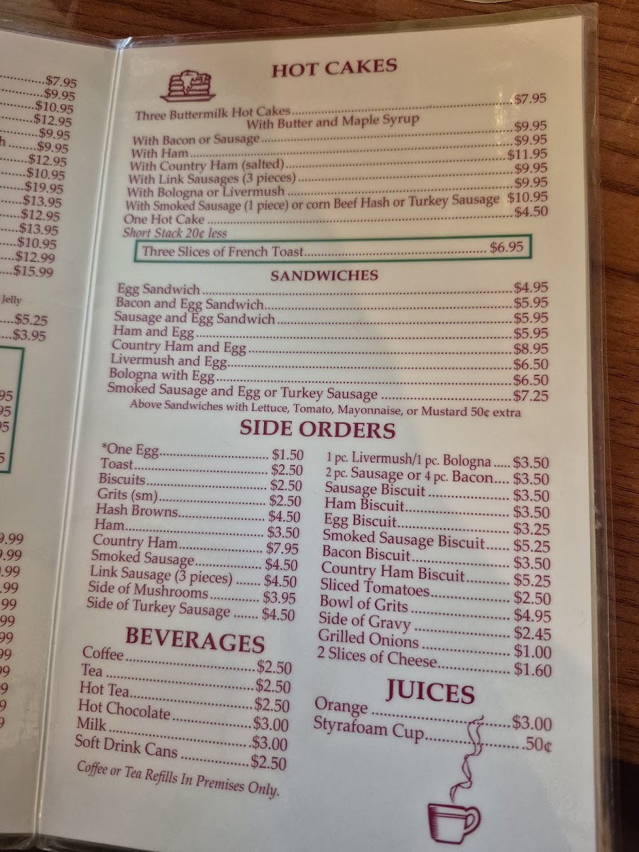 Dino's Family Restaurant Photo Menu 3