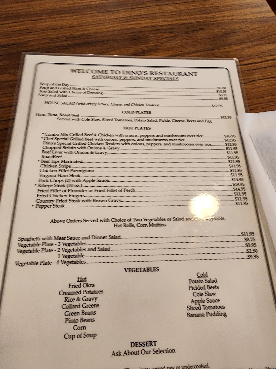 Dino's Family Restaurant Photo Menu 7