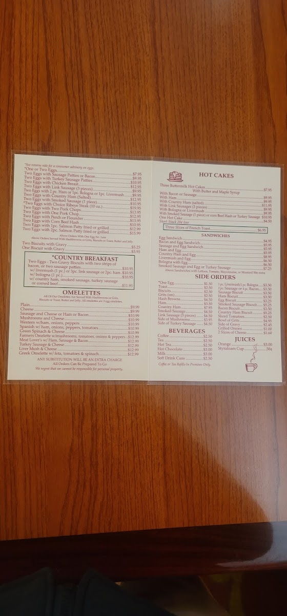 Dino's Family Restaurant Photo Menu 9