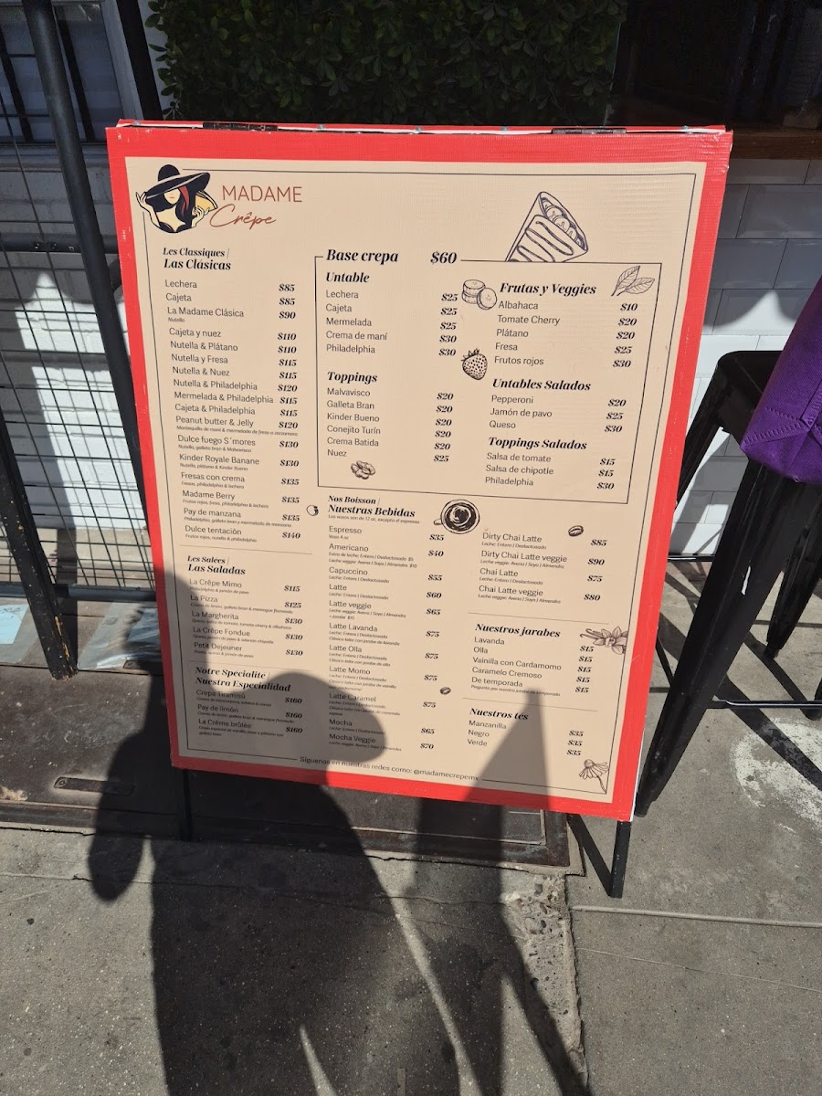 Madame Crêpe Photo Menu 3
