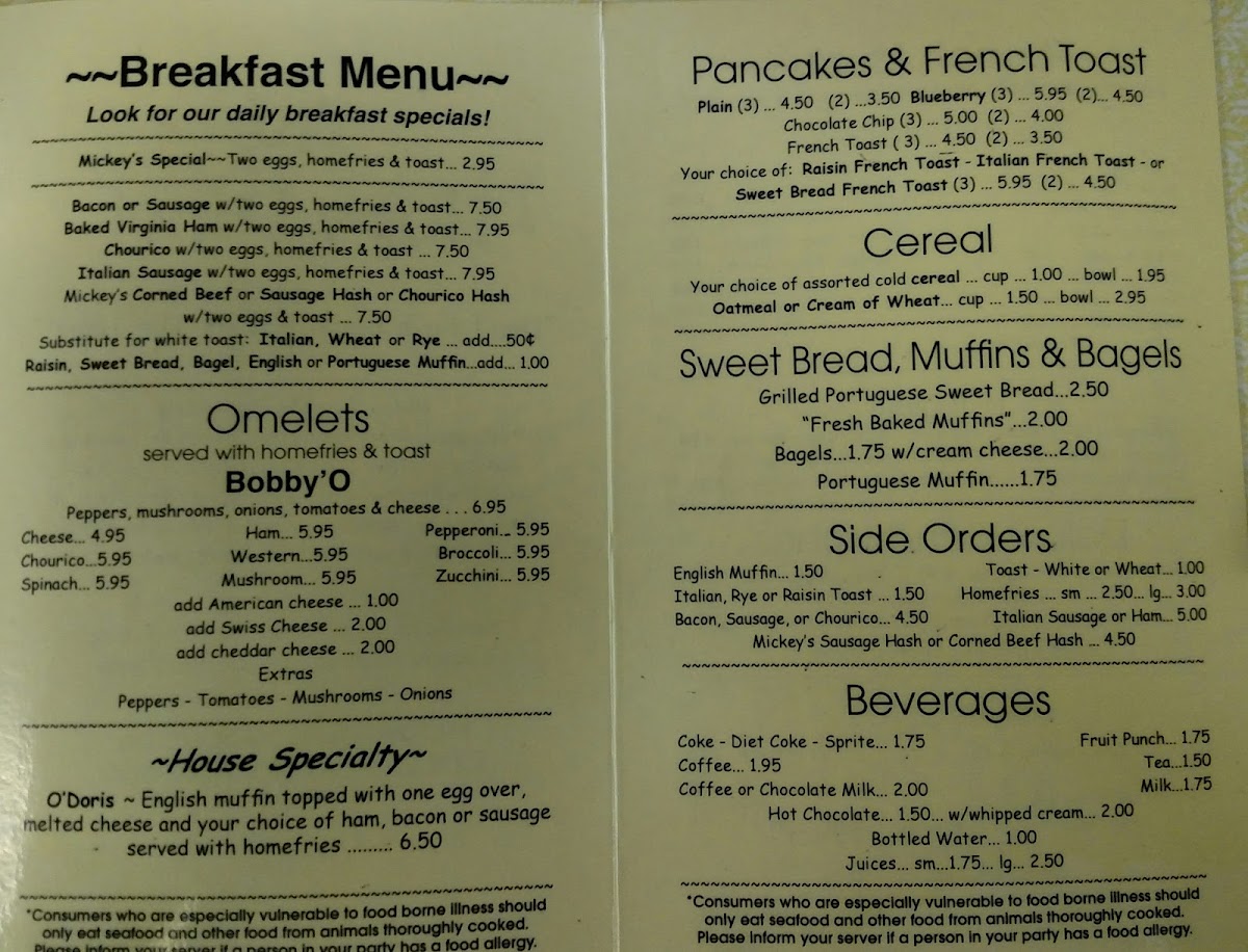 Hope Diner Photo Menu 4