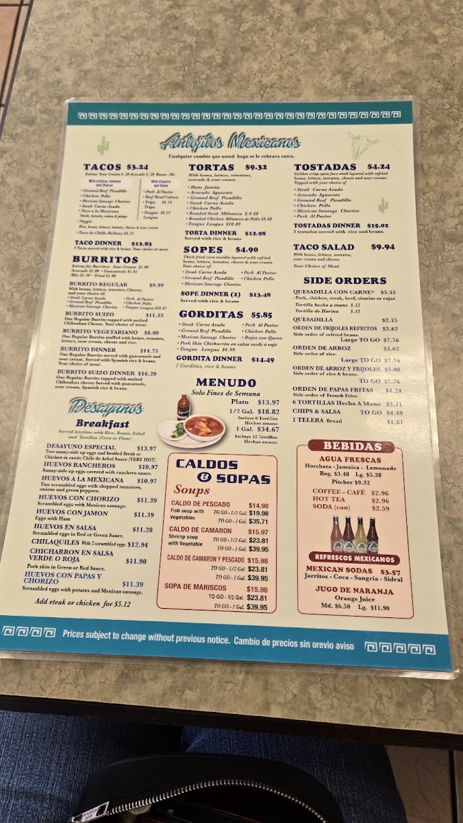 Los Portales Photo Menu 1