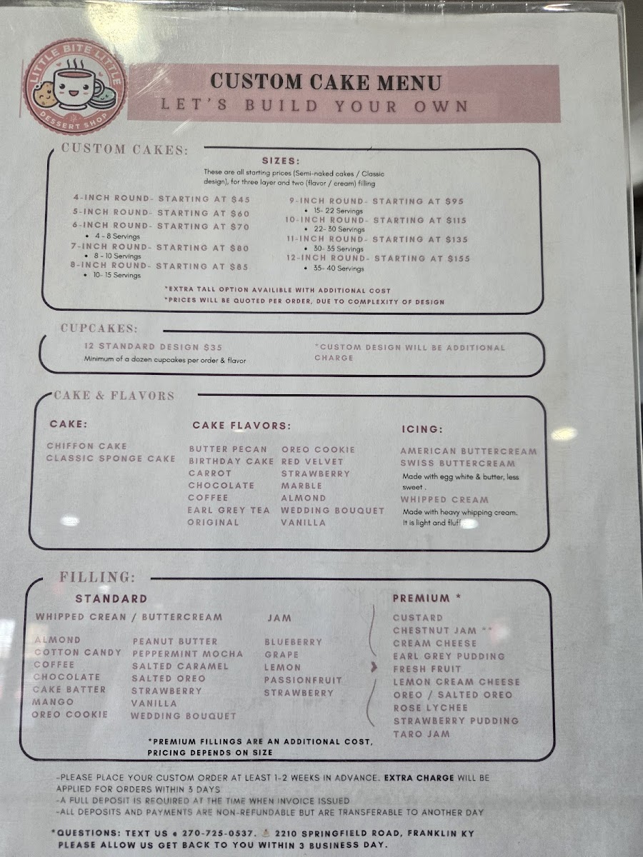 The Homeplace Photo Menu 1