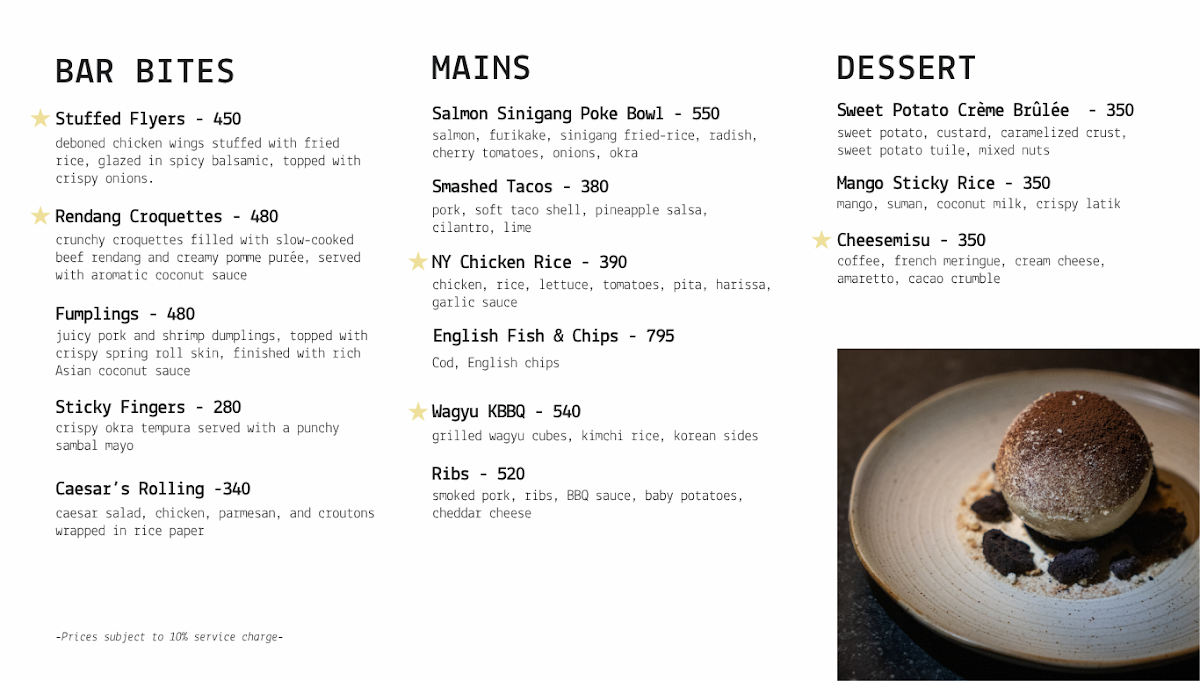 Blackfish Cocktail Bar & Restaurant Photo Menu 3