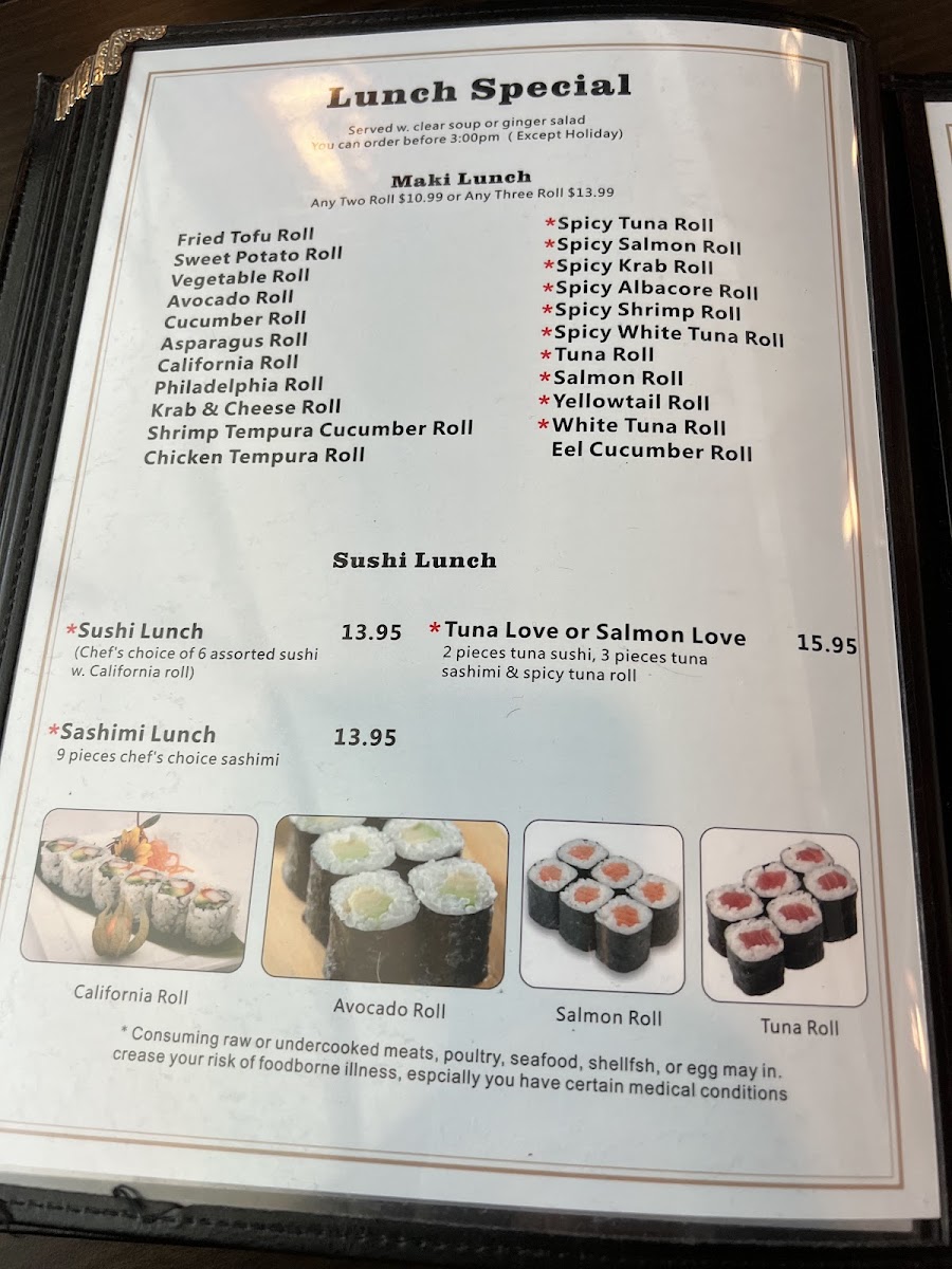 Tank's Sushi Bistro (Nocatee) Photo Menu 2