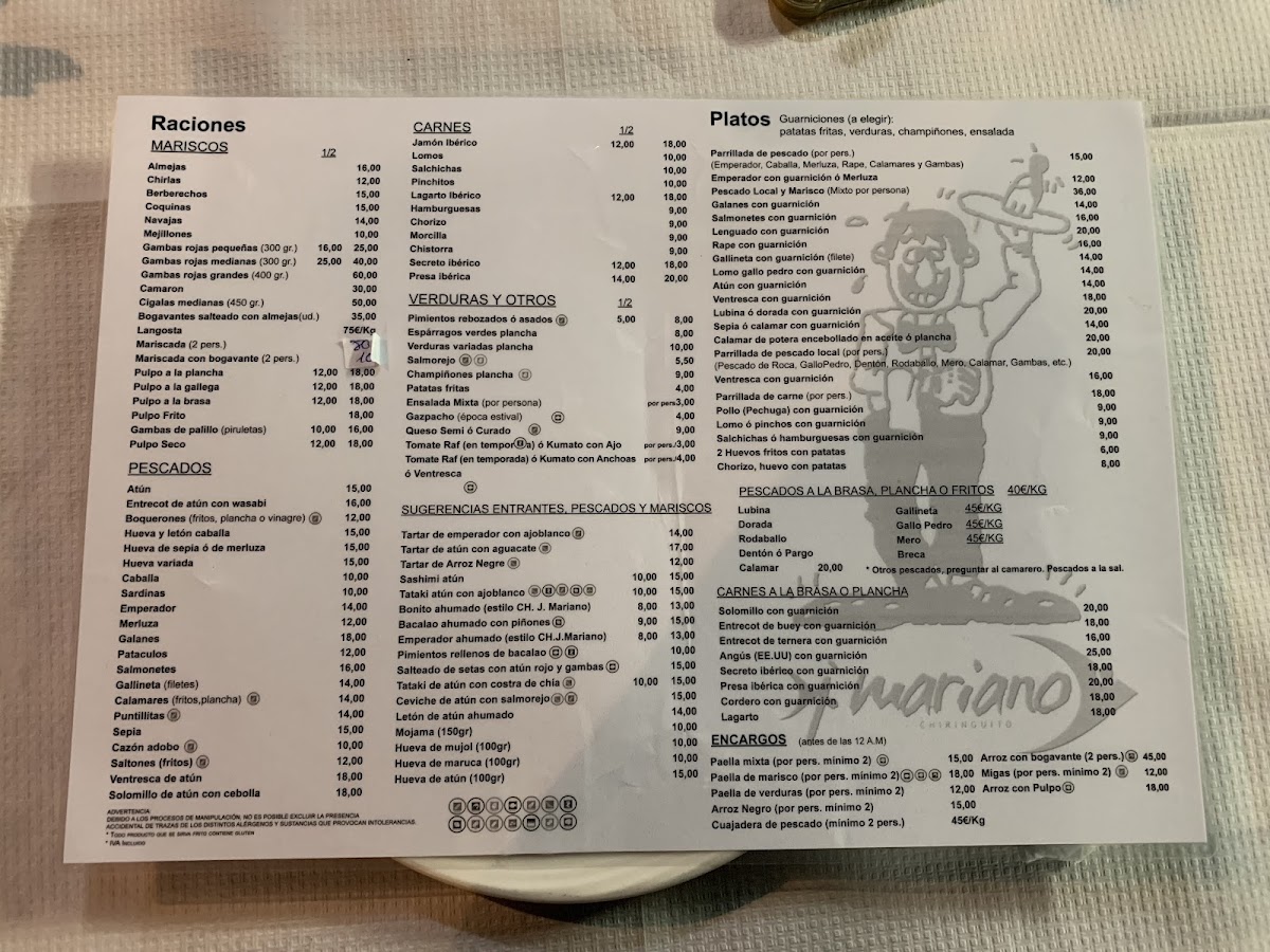 Juan Mariano Beachfront Restaurant Photo Menu 5