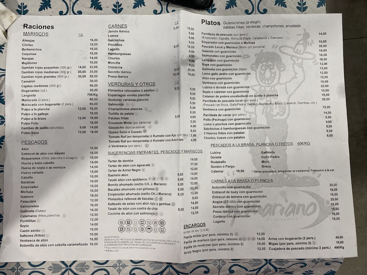 Juan Mariano Beachfront Restaurant Photo Menu 7