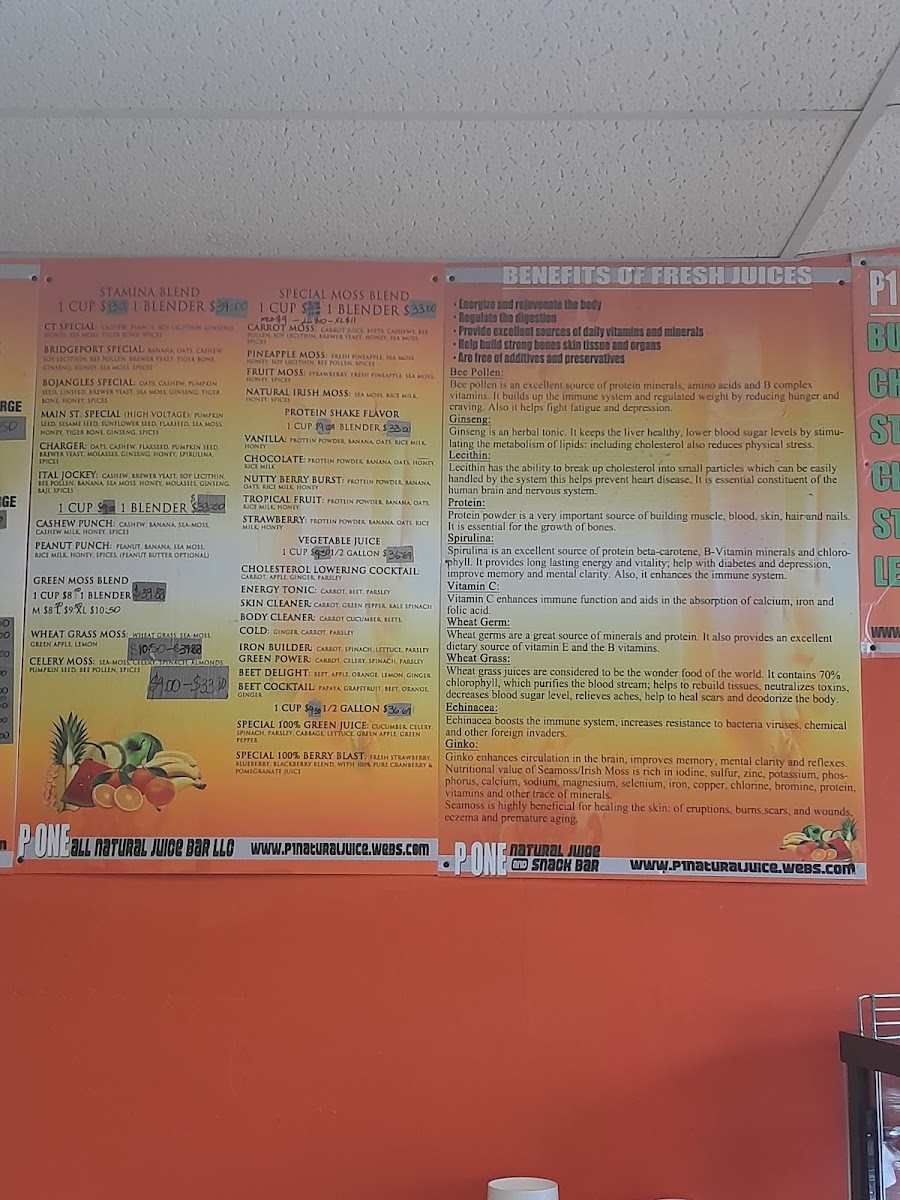 P 1 Juice Bar Photo Menu 2
