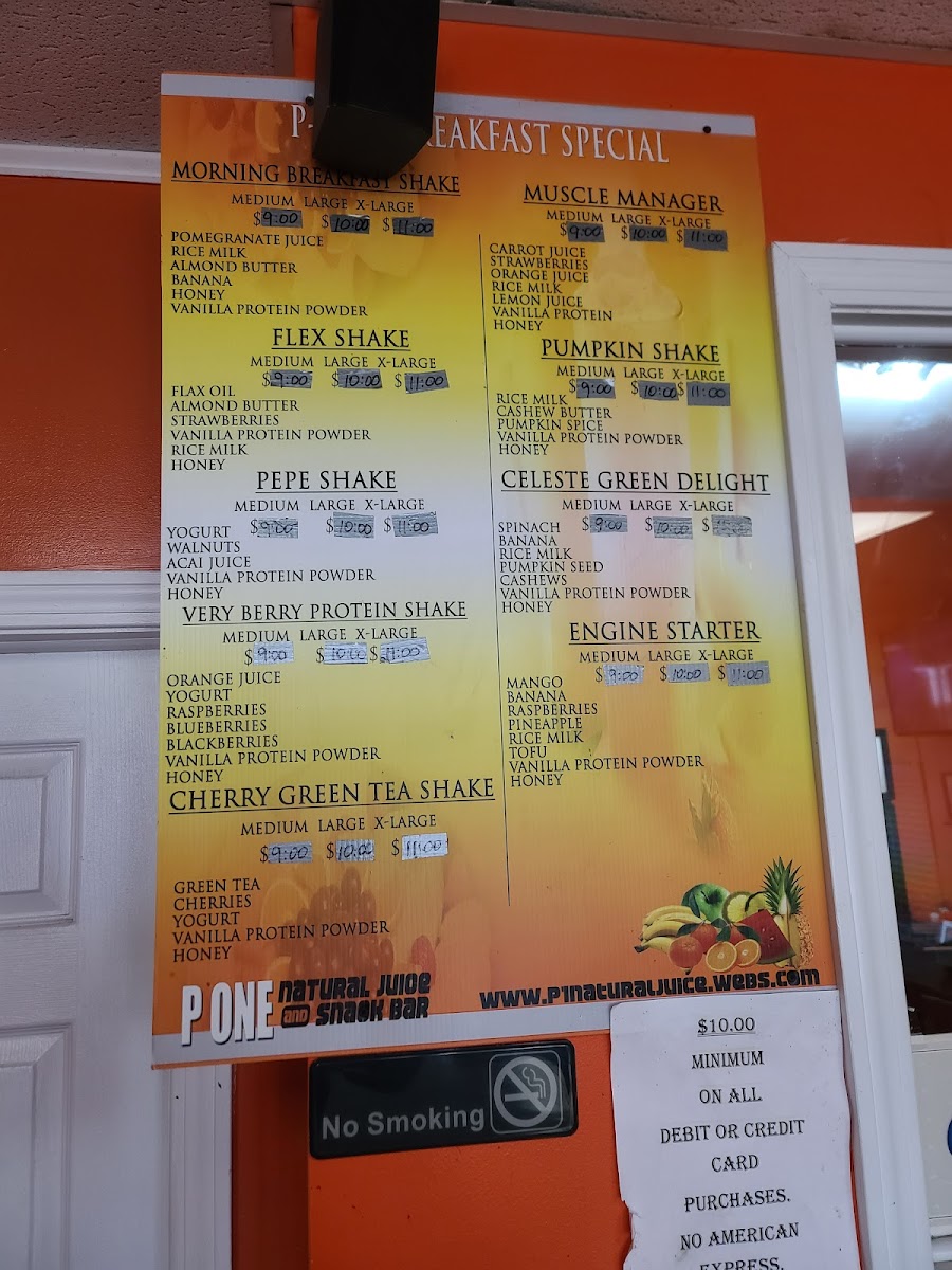 P 1 Juice Bar Photo Menu 5