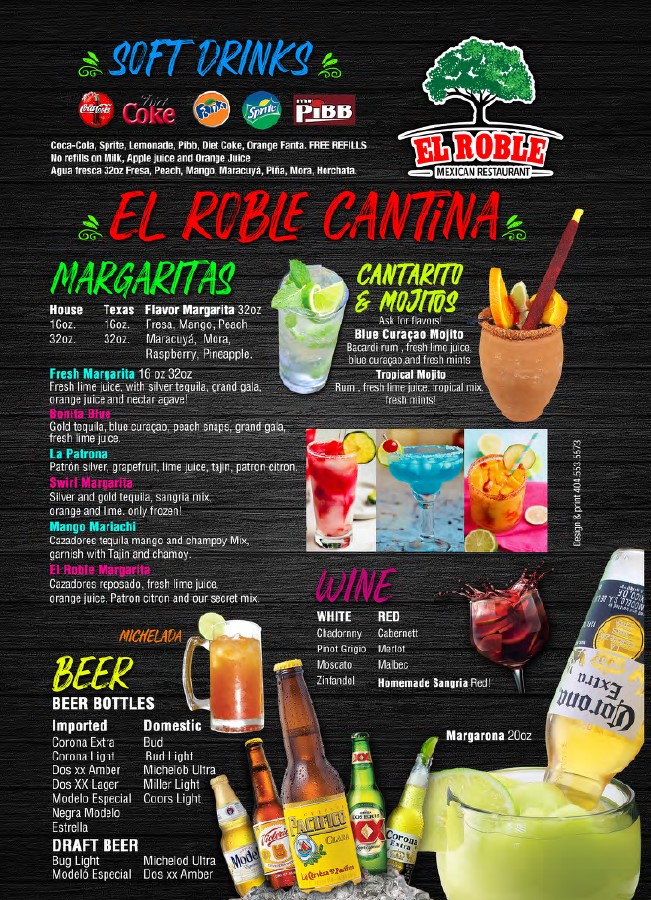 El Roble Mexican Restaurant Photo Menu 7