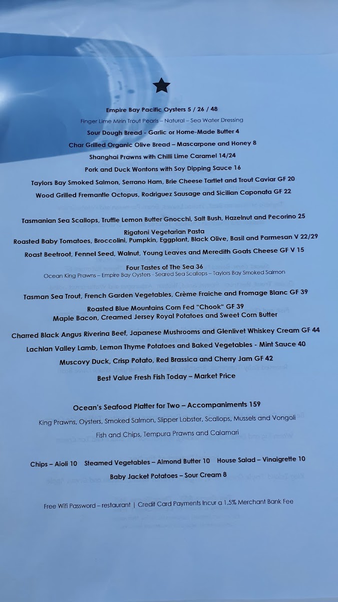 Ocean Restaurant and Bar - Blue Bay Photo Menu 9