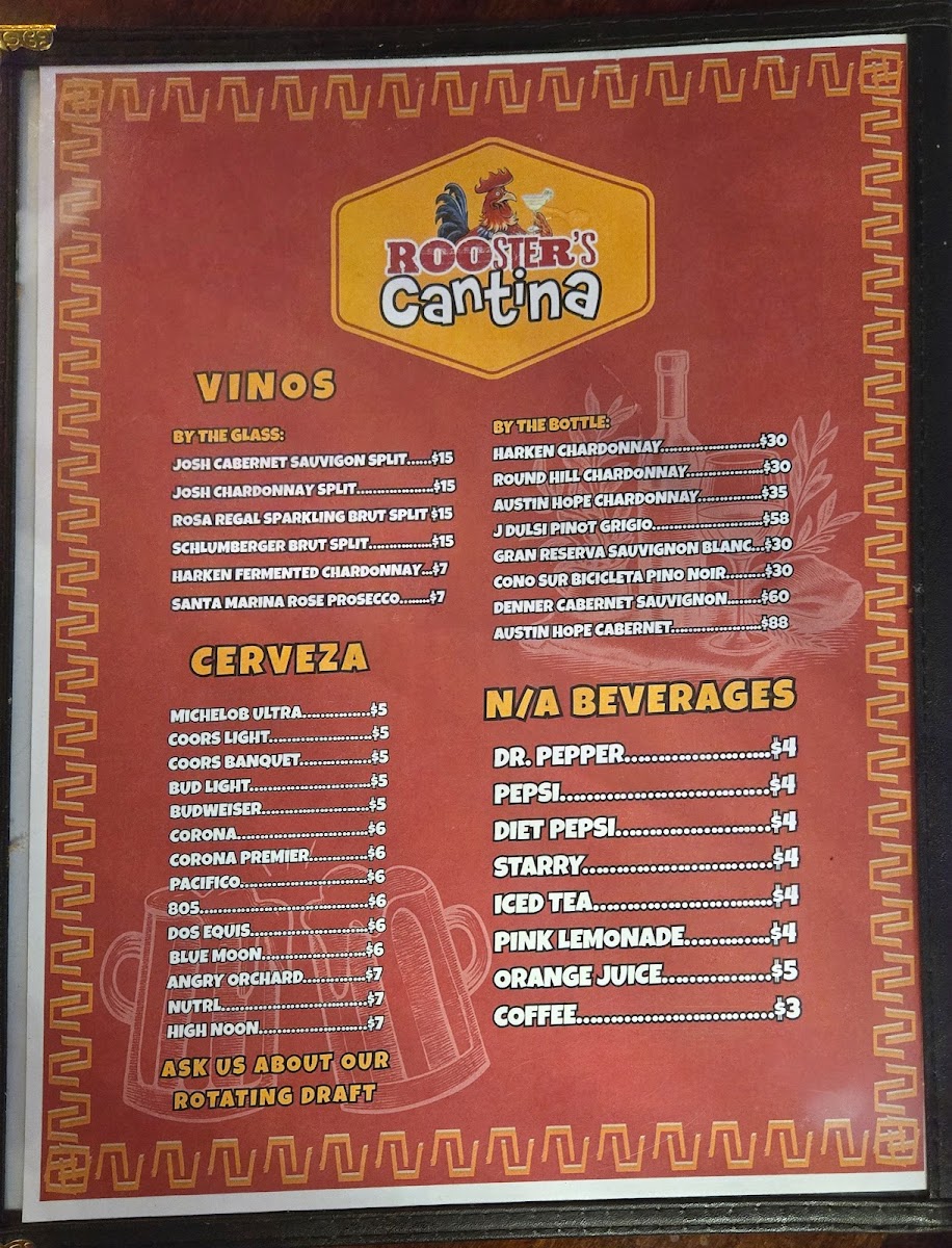 Rooster's Cantina Photo Menu 3