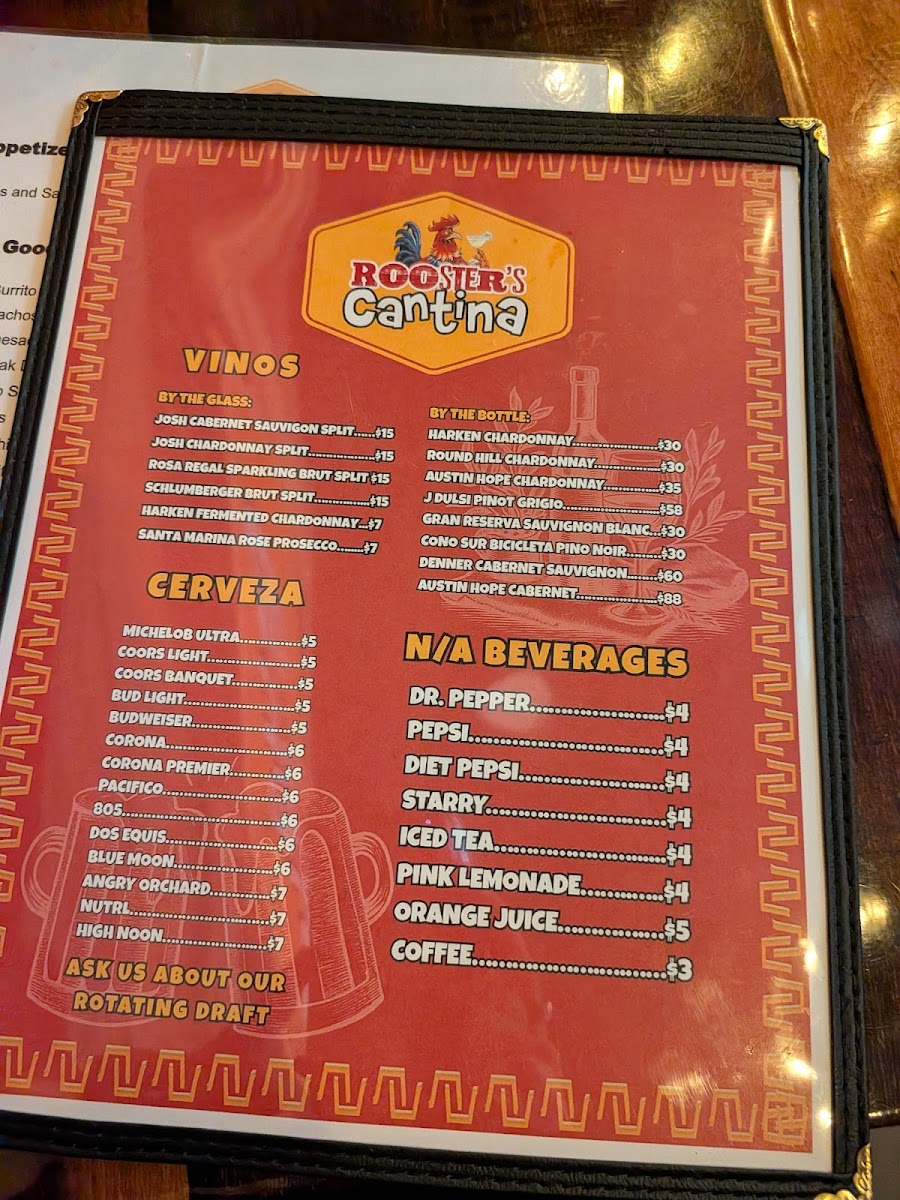 Rooster's Cantina Photo Menu 5