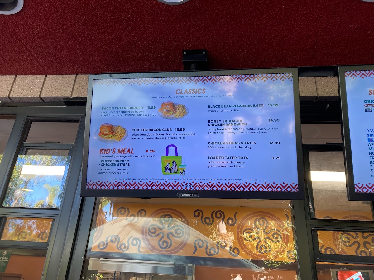 Safari Kitchen Photo Menu 2