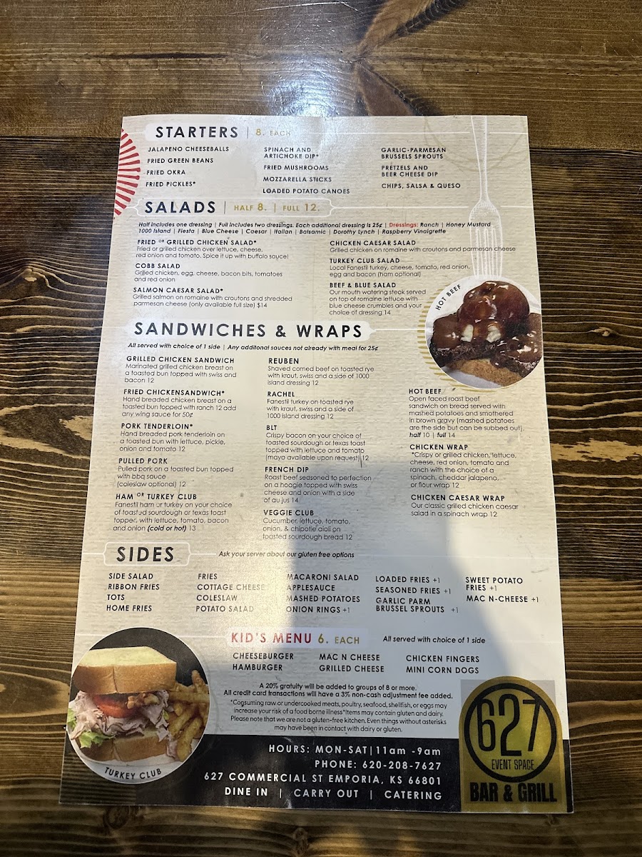 627 Event Space Photo Menu 3