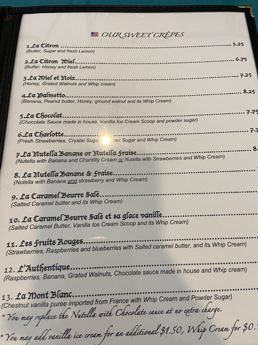 AUTHENTIQUE FRENCH CREPERIE Photo Menu 5